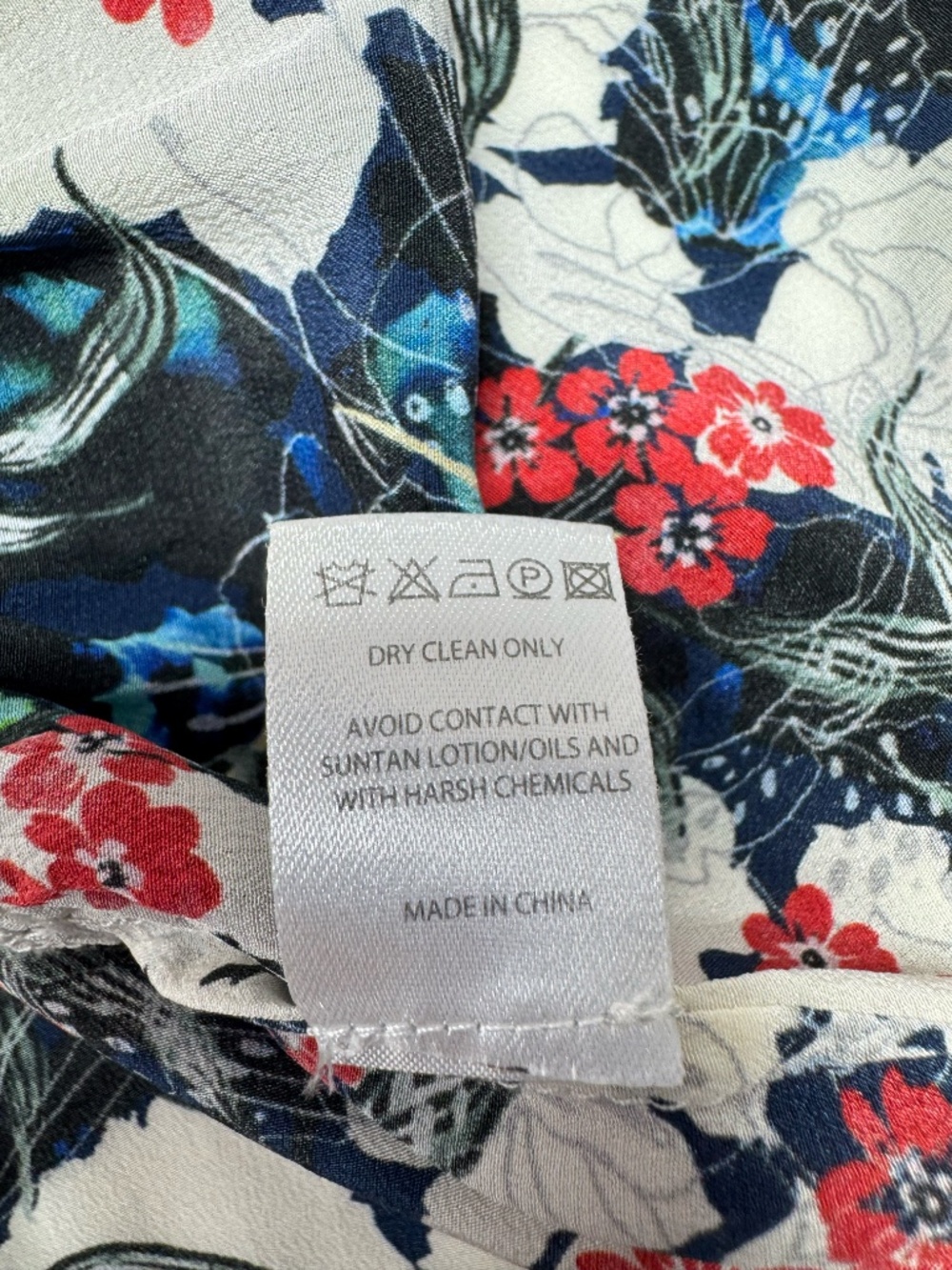 Saloni Abstract Floral Sleeveless Button Down Mandarin Collar Midi Dress-Size 6. - Picture 12 of 13